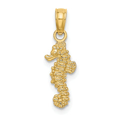 14K 3-D Mini Seahorse Charm