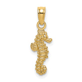14K 3-D Mini Seahorse Charm