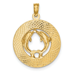 14K OCEAN CITY w/ Dolphins Charm