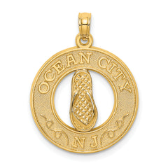 14K OCEAN CITY, NJ w/ Flip Flops Charm