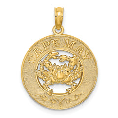 14K CAPE MAY w/ Crab Charm