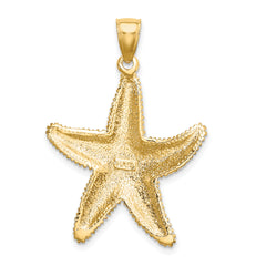 14K Texutred Starfish Charm