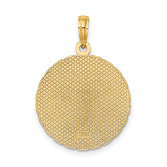 14K JAMAICA and Palm Tree Disk Charm