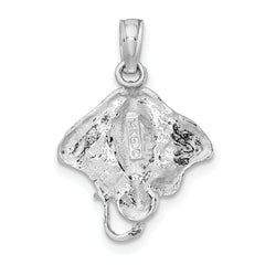 14K White Gold Stingray Charm