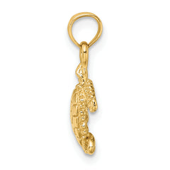 14K 3-D Mini Sea Turtle Charm