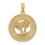 14K FLORIDA w/Double Palm Tree Circle Charm