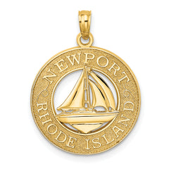 14K NEWPORT RHODE ISLAND w/ Sailboat Charm