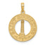 Saint Augustine Lighthouse Circle Charm in 14K Yellow Gold, 26mm - Sophia Jewelers