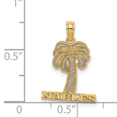 14K NAPLES Palm Tree Charm