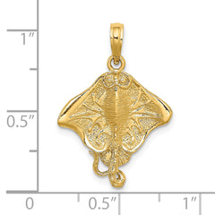 14K Stingray Charm