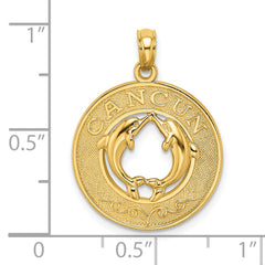 14K CANCUN w/Dolphin Circle Charm