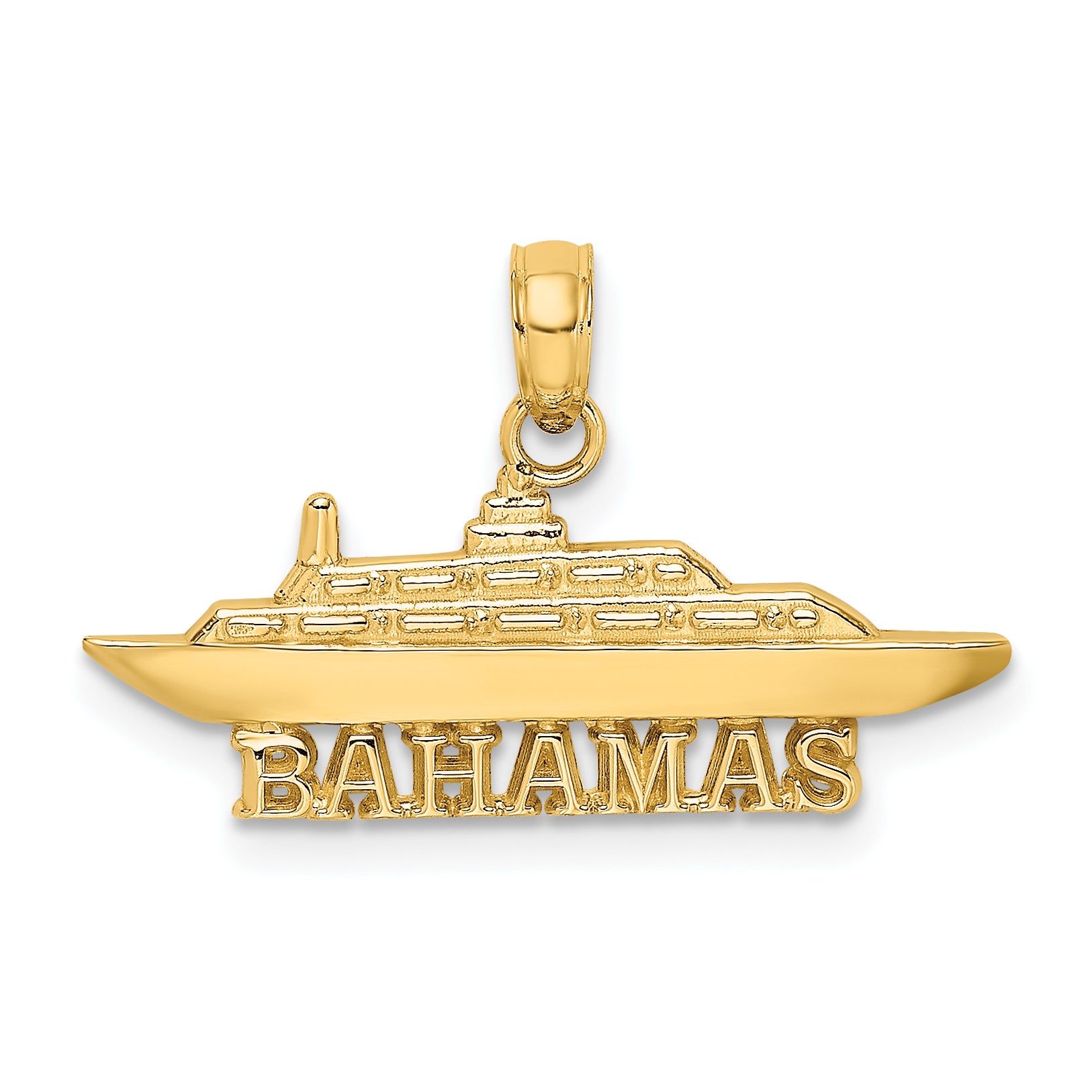 14K BAHAMAS Cruise Ship Charm
