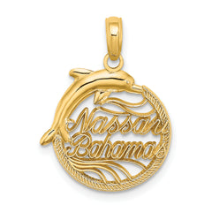 14K Nassau BAHAMAS Dolphin Charm