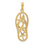 Multi Starfish Flip-Flop Charm in 14K Yellow Gold, 32mm - Sophia Jewelers