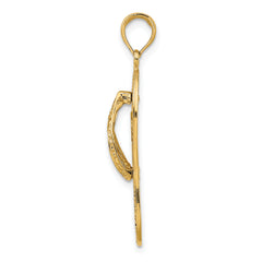 14K Palm Tree Flip and Flop Charm