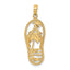 14K Palm Tree Flip and Flop Charm