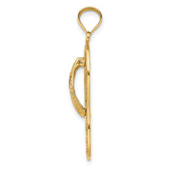 14K Polished Dolphin Flip-Flop Charm