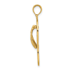 14K Polished Multi Flower Flip-Flop Charm