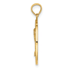 14K TURKS AND CAICOS w/ Palm Tree Circle Charm