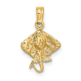 14K Stingray Charm