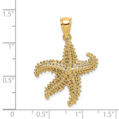 14K Starfish Pierced Charm