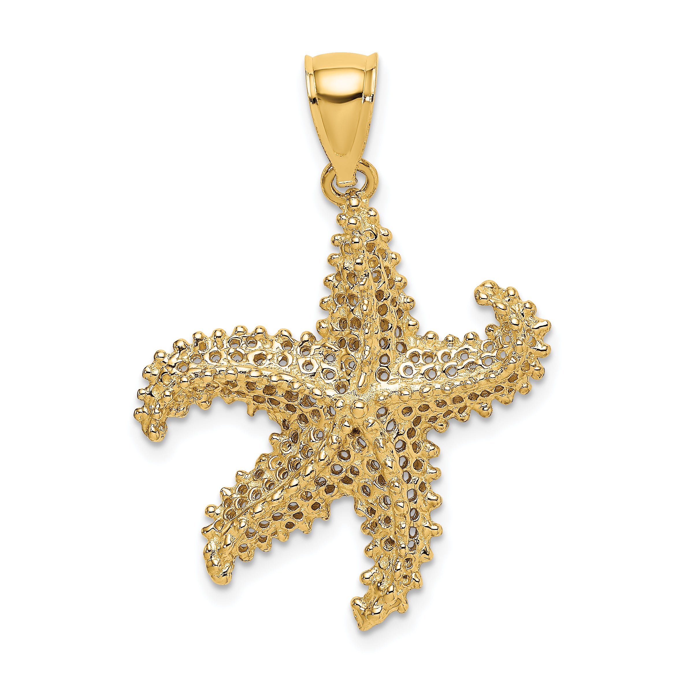 14K Starfish Pierced Charm