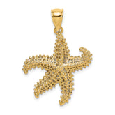 14K Starfish Pierced Charm
