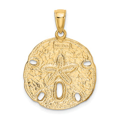 14K Polished Sand Dollar Charm