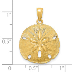 14K Polished Sand Dollar Charm