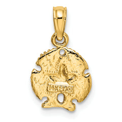 14K Starfish on Sand Dollar Pendant