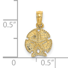 14K Starfish on Sand Dollar Pendant