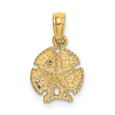 14K Starfish on Sand Dollar Pendant