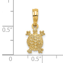 14K Land Turtle Charm