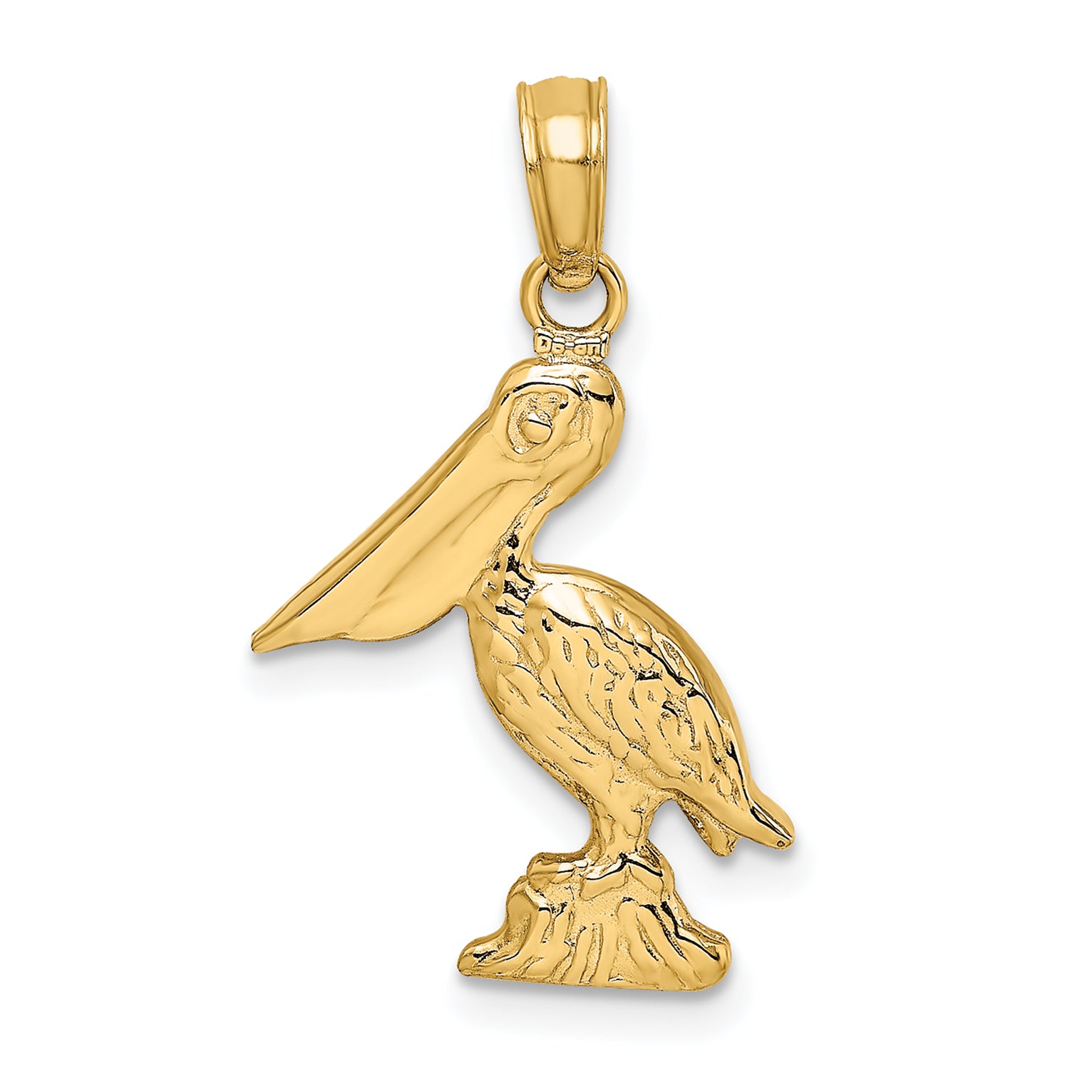 14K 3-D Pelican Standing Charm