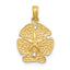 14K Polished Sand Dollar Charm