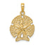 14K Textured Sand Dollar Charm