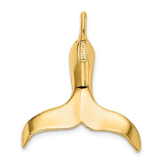 14K 3-D Polished Whale Tail Chain Slide