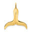 14K 3-D Polished Whale Tail Chain Slide