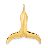 14K 3-D Polished Whale Tail Chain Slide