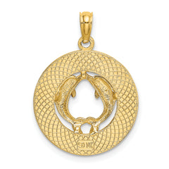 14K BEAUFORT SC w/Dolphins Circle Charm