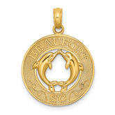14K BEAUFORT SC w/Dolphins Circle Charm