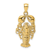 14K Textured Maine Lobster Charm