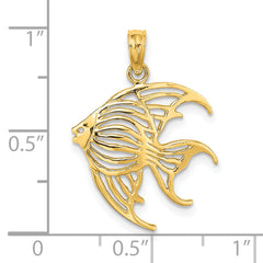 14K Cut-Out Angelfish Charm