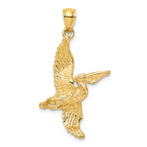14K 3-D Pelican Flying Charm