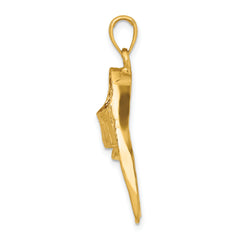 14K 3-D Scuba Flipper Charm