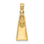 14K Scuba Flipper Charm