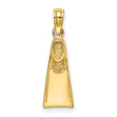 14K Scuba Flipper Charm