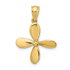 14K 3-D w/ 4 Blades Propeller Charm