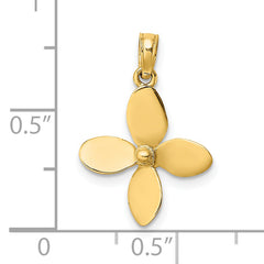 14K 3-D w/ 4 Blades Propeller Charm