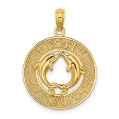 14K MYSTIC CT Dolphins Charm